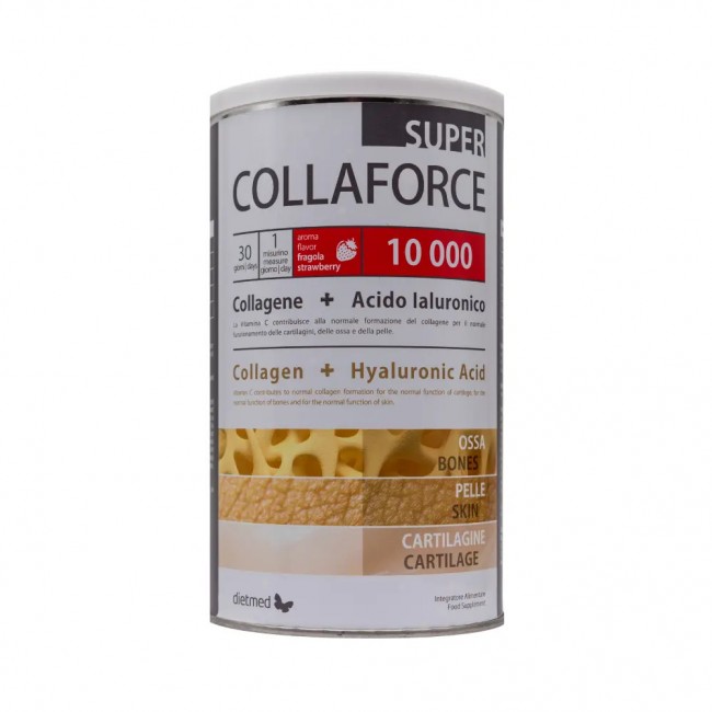 DietMed Comp. - Collaforce super 10.000 - barattolo da 450 g Gusto Fragola