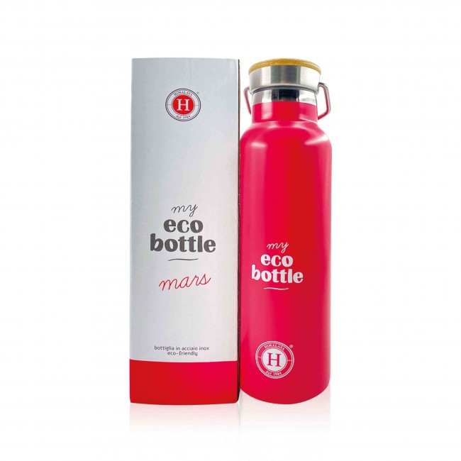 Bottiglia Mars in acciaio inox di alta qualità con doppia parete completamente priva di plastica, da 600 ml.