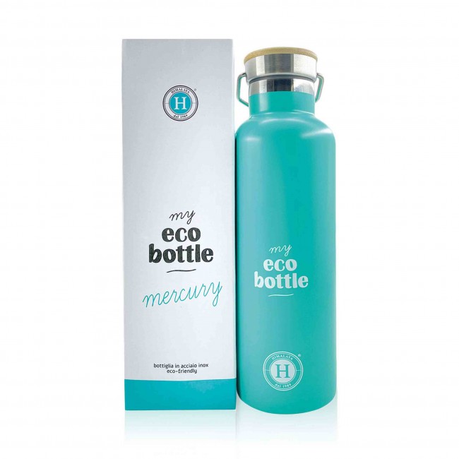 Bottiglia Mercury in acciaio inox di alta qualità con doppia parete completamente priva di plastica, da 750 ml.