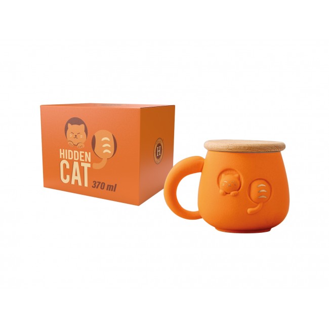 Himalaya - Tazza Hidden Cat Orange 370 ml
