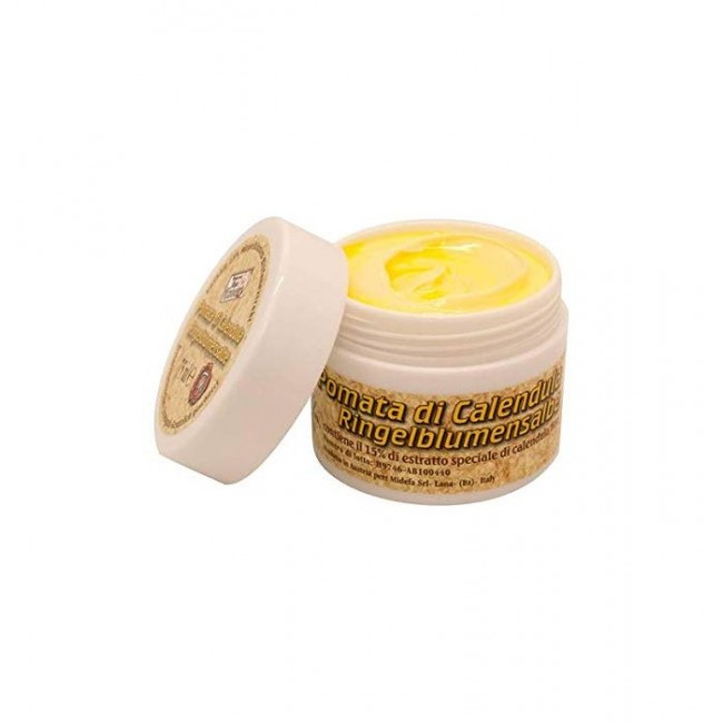 Pomata alla calendula Maria Treben, con il 15% di estratto speciale di calendula fiori.