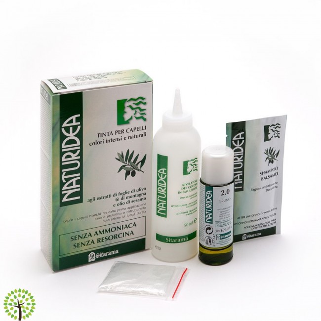 Sitarama - Naturidea - Tinta Senza Resorcina E Ammoniaca - 8.3 Biondo Dorato Chiaro - 1 Set Per Tinta