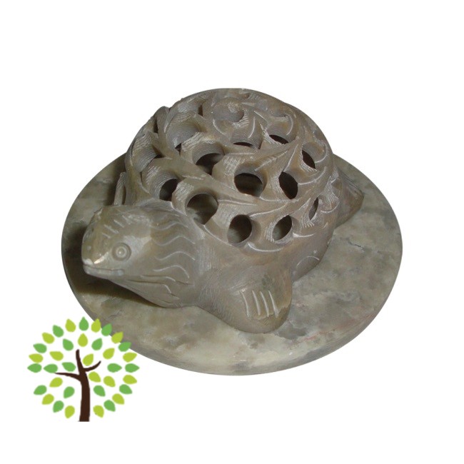 Himalaya - Portacandela Tartaluce in pietra saponaria