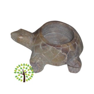 Himalaya - Portacandela Tartaruga in pietra saponaria