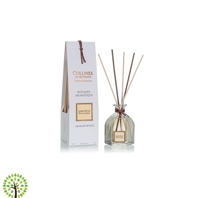 Collines De Provence - Diffusore Bastoncini Gelsomino Bianco (100ml - Jasmine)