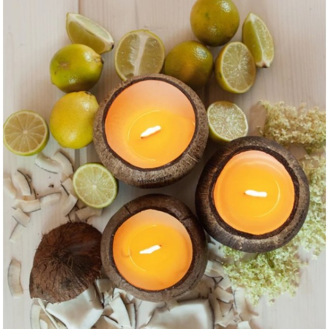 Himalaya - Candela Artigianale Noce di Cocco - Lemongrass 350 g