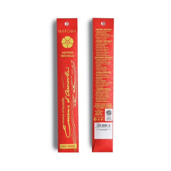 Encens d'Auroville - Zafferano e Patchouli (10 stick)