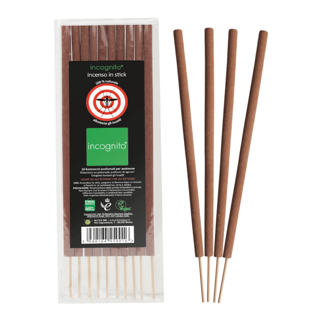Incognito - Incenso Stick Antizanzare (10 pezzi)