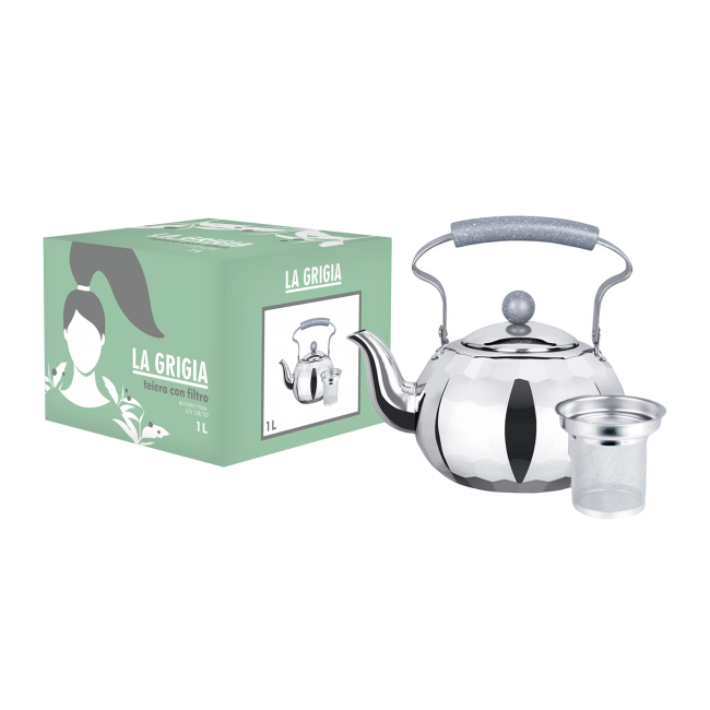 Himalaya - Teiera Lagrigia in acciaio inox (1L)